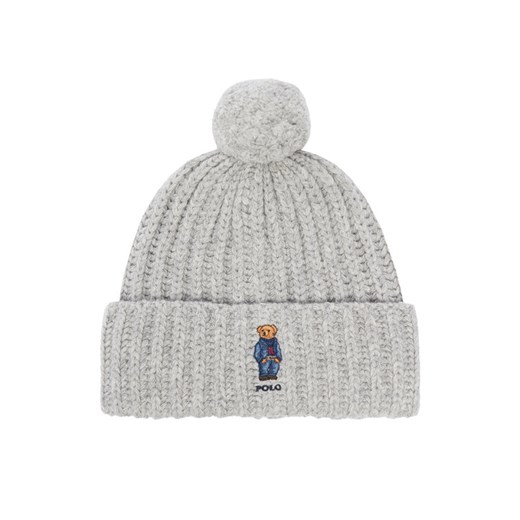 Polo Ralph Lauren Czapka 455936112001 Szary ze sklepu MODIVO w kategorii Czapki zimowe damskie - zdjęcie 187319887
