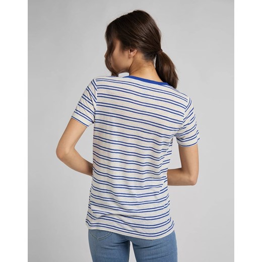 DAMSKI T-SHIRT LEE V NECK TEE ECRU L41JPCNQ 112109027 Lee S YouNeedit.pl