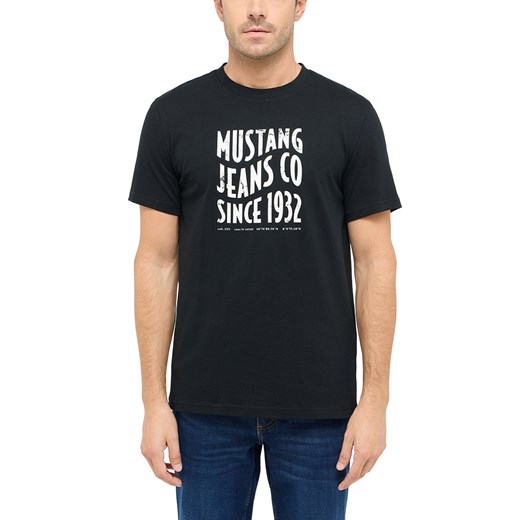 Męski T-Shirt Mustang Style Austin Black 1016272 4142 ze sklepu YouNeedit.pl w kategorii T-shirty męskie - zdjęcie 187321455