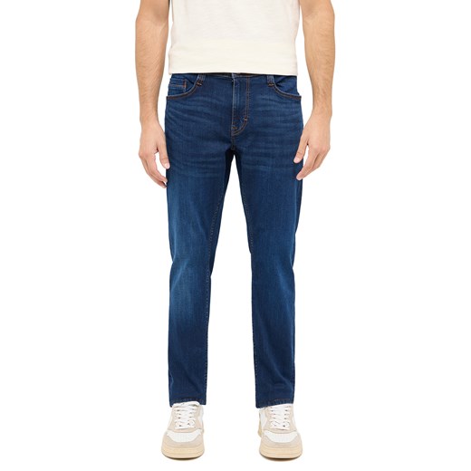 Męskie Spodnie Jeansowe Mustang Style Oregon Slim Denim Blue 1016318 5000 902 ze sklepu YouNeedit.pl w kategorii Jeansy męskie - zdjęcie 187321526
