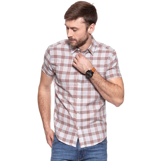 KOSZULA MĘSKA KRÓTKI RĘKAW WRANGLER SS 1PKT GLOW ORANGE W58606E48 112129492 ze sklepu YouNeedit.pl w kategorii Koszule męskie - zdjęcie 187321639
