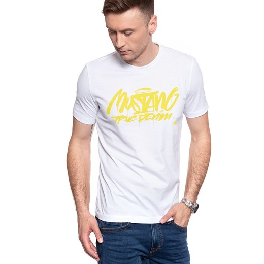 T-SHIRT MĘSKI MUSTANG ALEC X PRINT GENERAL WHITE 1009007 2045 ze sklepu YouNeedit.pl w kategorii T-shirty męskie - zdjęcie 187321677