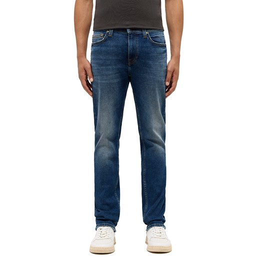 Męskie Spodnie jeansowe Mustang Style Vegas Slim Denim Blue 1015859 5000 684 ze sklepu YouNeedit.pl w kategorii Jeansy męskie - zdjęcie 187321939