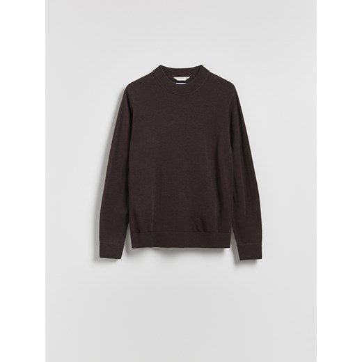 Reserved - Sweter z wełny merino - ciemnobrązowy ze sklepu Reserved w kategorii Swetry męskie - zdjęcie 187322175