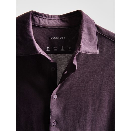 Reserved - Koszula slim fit z bawełną - fioletowy Reserved XXL Reserved