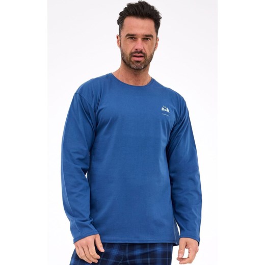 Bawełniana piżama męska Denali 2 124/306, Kolor niebieski-kratka, Rozmiar L, Cornette ze sklepu Primodo w kategorii Piżamy męskie - zdjęcie 187322699