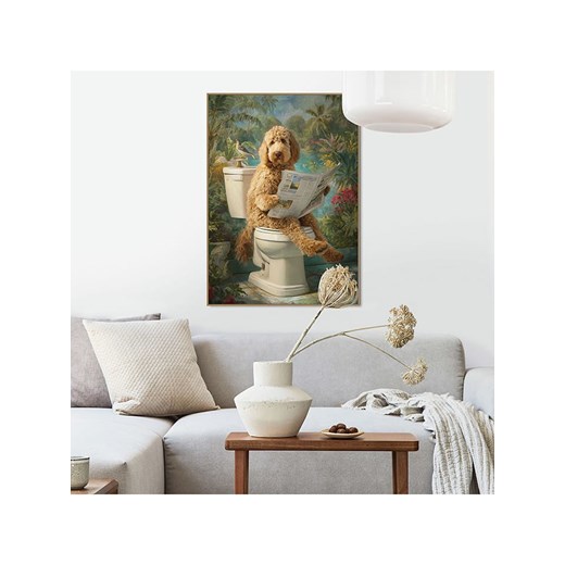 Orangewallz Druk artystyczny &quot;Labradoodle Break&quot; w ramce Orangewallz 50x70 cm Limango Polska okazja