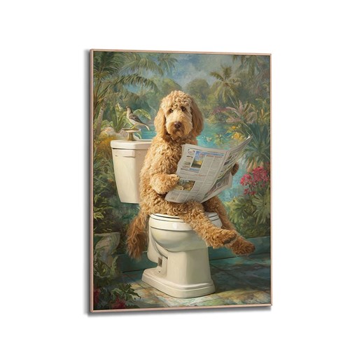 Orangewallz Druk artystyczny &quot;Labradoodle Break&quot; w ramce Orangewallz 50x70 cm Limango Polska wyprzedaż