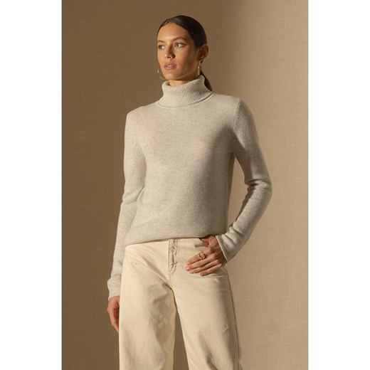 Perfect Cashmere Kaszmirowy golf &quot;Willow&quot; w kolorze kremowym ze sklepu Limango Polska w kategorii Swetry damskie - zdjęcie 187323345