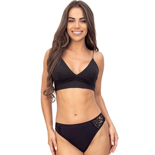 Czarne stringi damskie koronkowe 245, Kolor czarny, Rozmiar S, Donna ze sklepu Intymna w kategorii Majtki damskie - zdjęcie 187324005