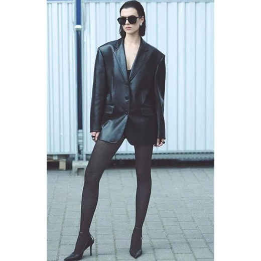 Żakardowe rajstopy z efektem siateczki czarne Galia 80 DEN, Kolor czarny, Rozmiar 2, Gabriella ze sklepu Intymna w kategorii Rajstopy - zdjęcie 187324076