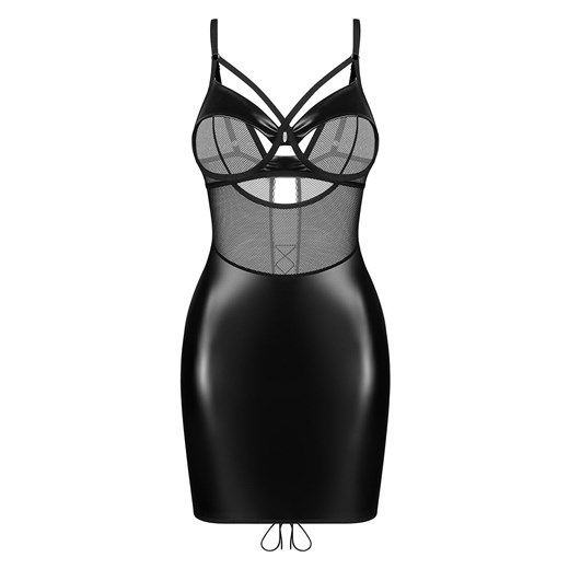 Obsessive koszulka damska z wiązaniem z tyłu i stringi Dominna, Kolor czarny, Rozmiar S/M, Obsessive ze sklepu Intymna w kategorii Koszule nocne - zdjęcie 187324456