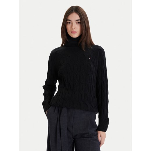 Tommy Hilfiger Golf WW0WW46791 Czarny Regular Fit ze sklepu MODIVO w kategorii Swetry damskie - zdjęcie 187325058