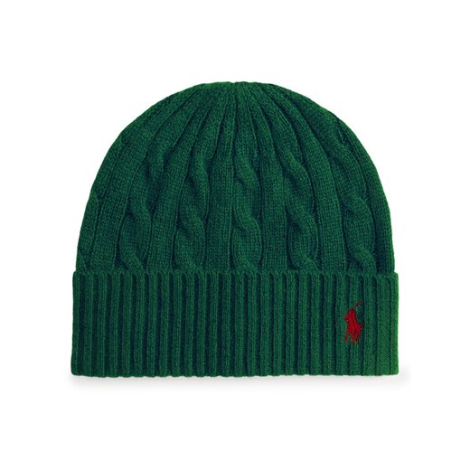 Polo Ralph Lauren Czapka 455981442005 Zielony ze sklepu MODIVO w kategorii Czapki zimowe damskie - zdjęcie 187325086