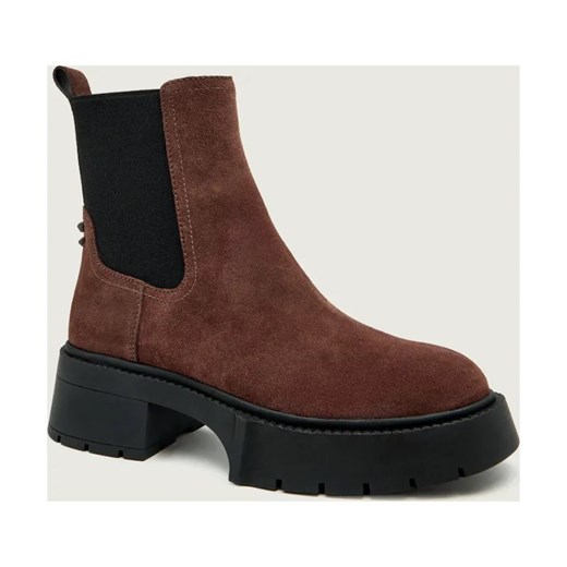 Coach Sztyblety LEAH | zamsz ze sklepu Gomez Fashion Store w kategorii Botki - zdjęcie 187325747