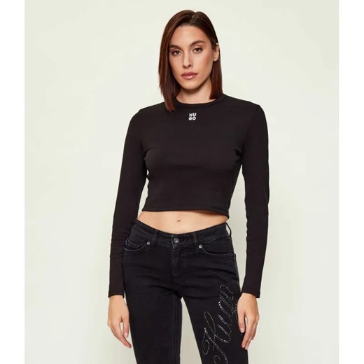 HUGO Bluzka | Cropped Fit ze sklepu Gomez Fashion Store w kategorii Bluzki damskie - zdjęcie 187325826