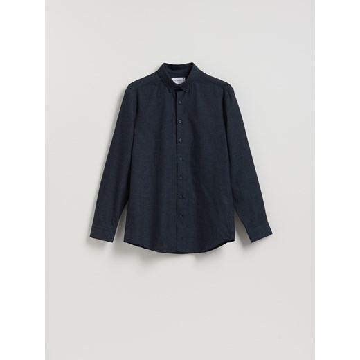 Reserved - Bawełniana koszula regular fit - granatowy ze sklepu Reserved w kategorii Koszule męskie - zdjęcie 187327266