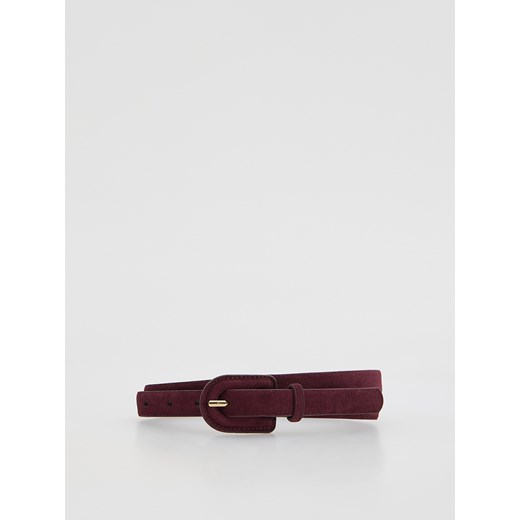 Reserved - Wąski pasek do talii - bordowy ze sklepu Reserved w kategorii Paski damskie - zdjęcie 187327298