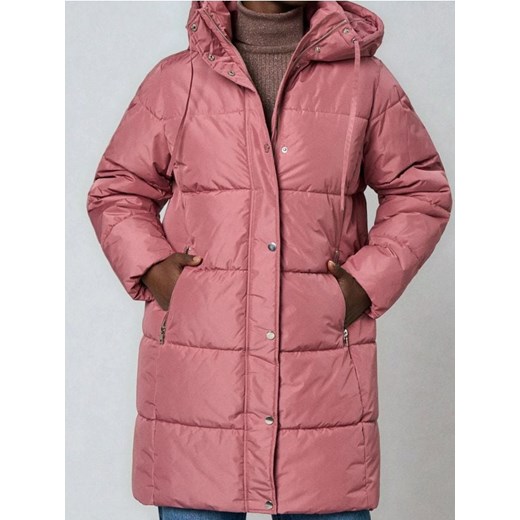 Sinsay - Płaszcz pikowany - różowy ze sklepu Sinsay w kategorii Płaszcze damskie - zdjęcie 187327668