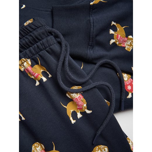 Reserved - Dwuczęściowa piżama ze świątecznym motywem - granatowy ze sklepu Reserved w kategorii Piżamy męskie - zdjęcie 187327945