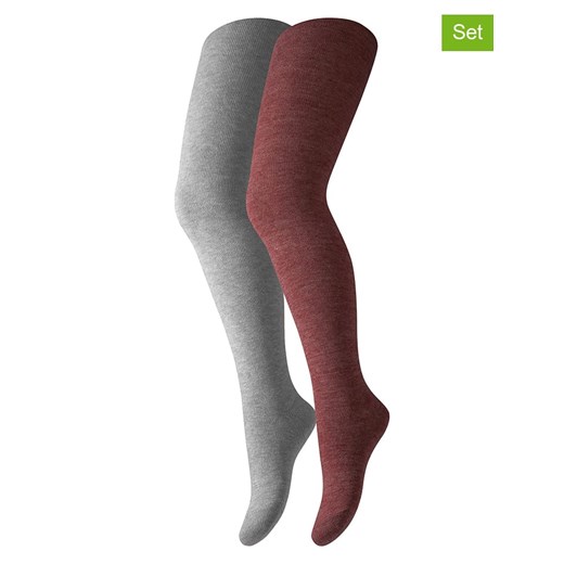 s.Oliver Rajstopy (2 pary) w kolorze czerwono-szarym ze sklepu Limango Polska w kategorii Rajstopy dziecięce - zdjęcie 187328186