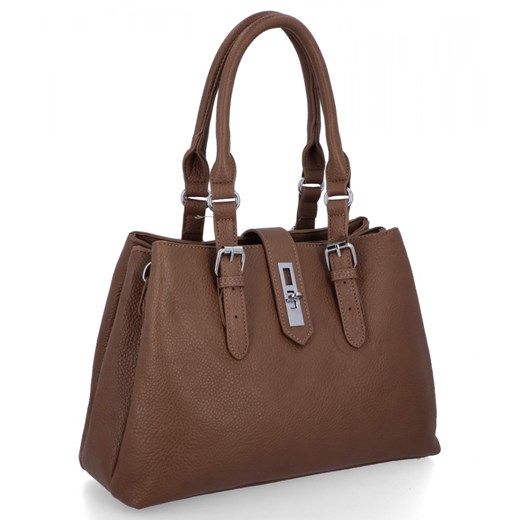 Elegacka Torebka Damska 3 Komory firmy Herisson 22R527 Ziemista ze sklepu PaniTorbalska w kategorii Kuferki - zdjęcie 187328567