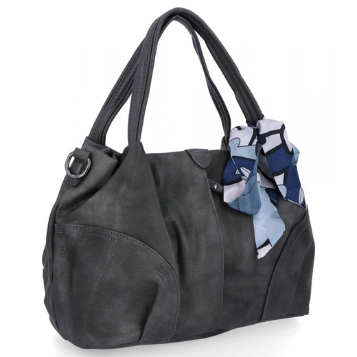 Uniwersalna Torebka Damska Shopper Bag firmy Herisson 15B6038 Szara ze sklepu PaniTorbalska w kategorii Torby Shopper bag - zdjęcie 187328646