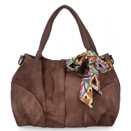 Uniwersalna Torebka Damska Shopper Bag firmy Herisson 15B6038 Ziemista Herisson One Size wyprzedaż PaniTorbalska