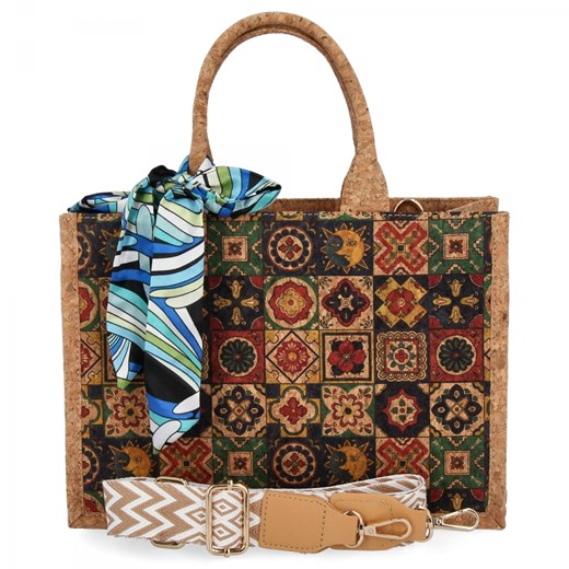 Modna Torebka Damska Na Co Dzień firmy Herisson 1502A540 Multikolor ze sklepu PaniTorbalska w kategorii Kuferki - zdjęcie 187328928