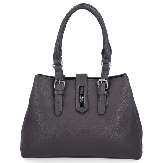 Elegacka Torebka Damska 3 Komory firmy Herisson 22R527 Szara ze sklepu PaniTorbalska w kategorii Kuferki - zdjęcie 187328958