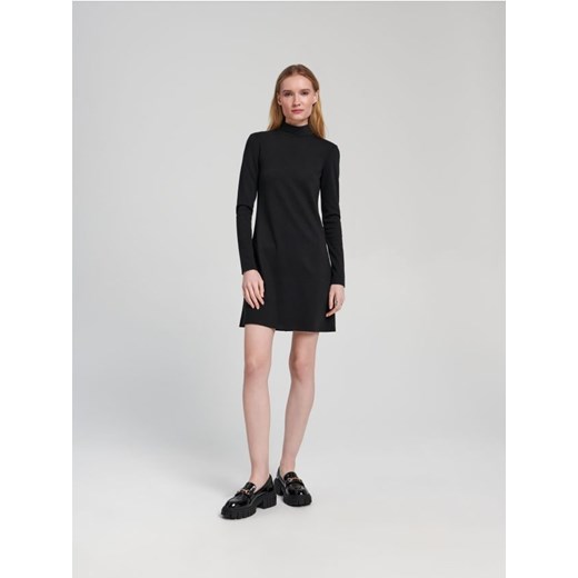 Sinsay - Sukienka mini ze stójką - czarny ze sklepu Sinsay w kategorii Sukienki - zdjęcie 187329206