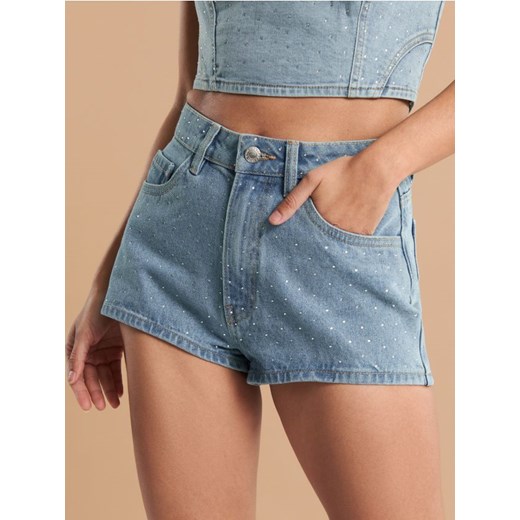 Sinsay - Szorty jeansowe - niebieski ze sklepu Sinsay w kategorii Szorty - zdjęcie 187329276