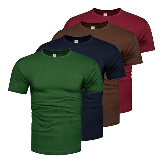 Koszulka męska komplet 4sztuki kolory Recea ze sklepu Recea.pl w kategorii T-shirty męskie - zdjęcie 187329417