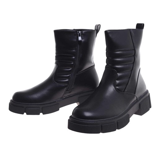 Czarne wysokie botki na platformie /J4-4 H2 18441 W188/ 39 Pantofelek24.pl