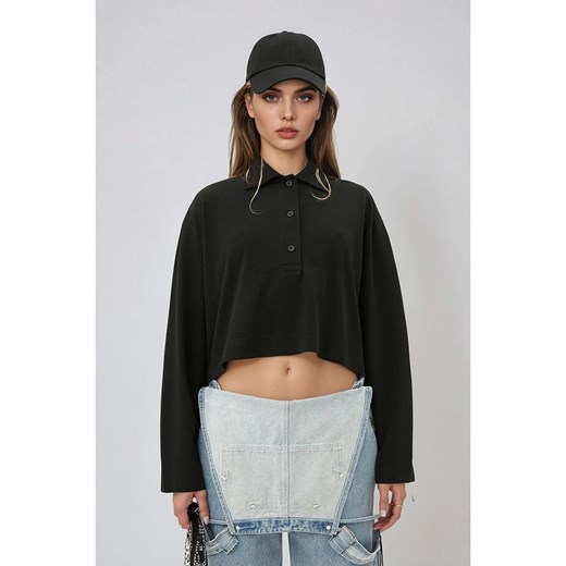 Weekday Koszulka w kolorze czarnym Weekday XS Limango Polska wyprzedaż
