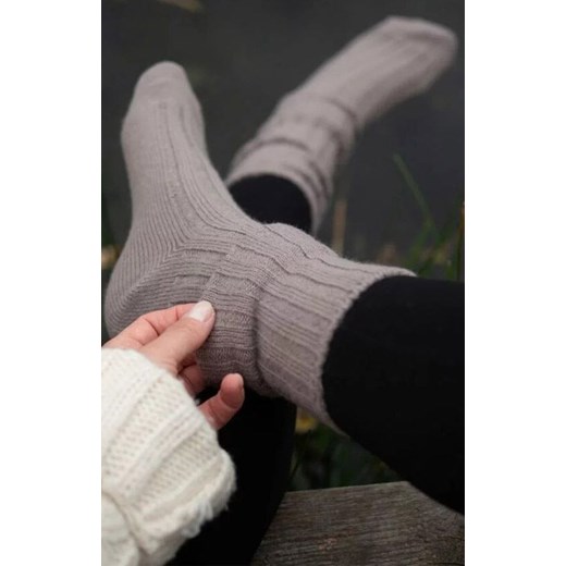 Wełniane skarpetki damskie latte SW069, Kolor latte, Rozmiar 35-38, Gabriella ze sklepu Primodo w kategorii Skarpetki damskie - zdjęcie 187330487