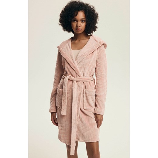 Henderson szlafrok damski z kapturem Devyn 43602-39X, Kolor różowy, Rozmiar L, Henderson ze sklepu Primodo w kategorii Szlafroki damskie - zdjęcie 187330576