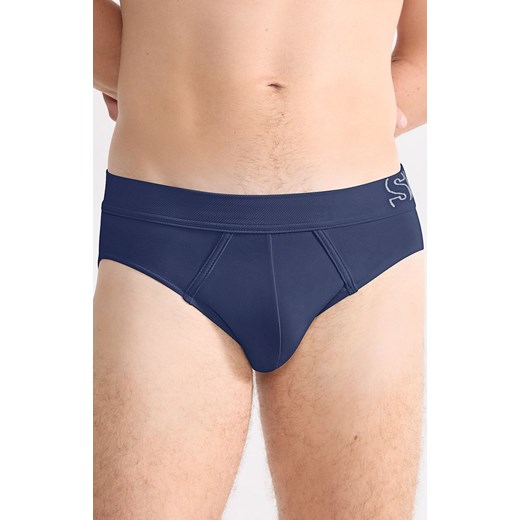 Sloggi bawełniane slipy męskie midi Briefs 10215471-1771, Kolor ciemnoniebieski, Rozmiar L, Sloggi ze sklepu Primodo w kategorii Majtki męskie - zdjęcie 187330808