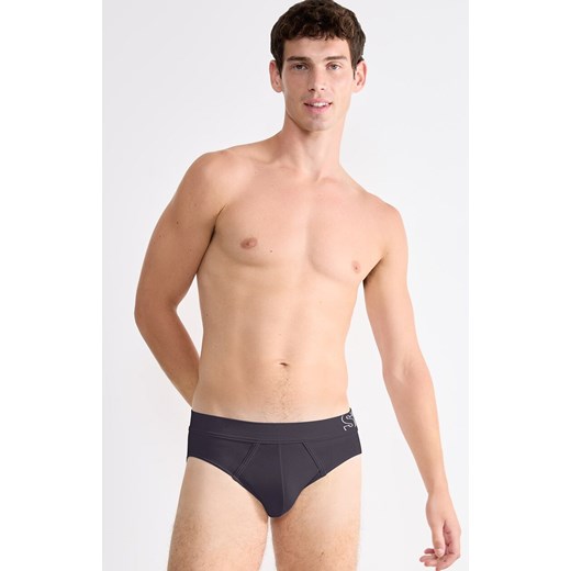 Sloggi bawełniane slipy męskie midi Briefs 10215471-3828, Kolor grafitowy, Rozmiar M, Sloggi ze sklepu Primodo w kategorii Majtki męskie - zdjęcie 187330818