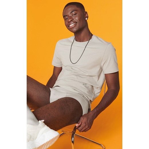 Sloggi bawełniany t-shirt męski na krótki rękaw SLG 10215508-3331, Kolor jasnobeżowy, Rozmiar L, Sloggi ze sklepu Primodo w kategorii Podkoszulki męskie - zdjęcie 187330867