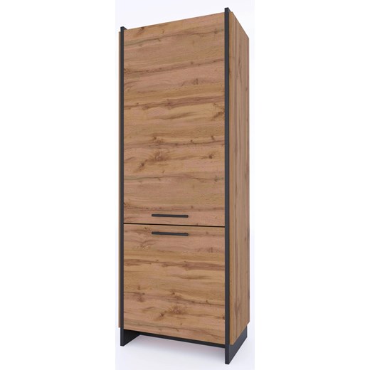 Nowoczesny regał zamykany dąb wotan + czarny K3-E69 ze sklepu Edinos.pl w kategorii Regały i witryny - zdjęcie 187330988