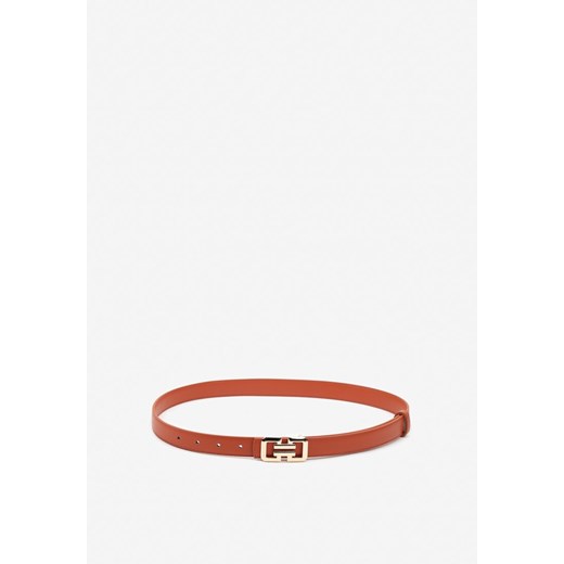 Jasnobrązowy Pasek z Geometryczną Klamrą Tefia ze sklepu born2be.pl w kategorii Paski damskie - zdjęcie 187331069