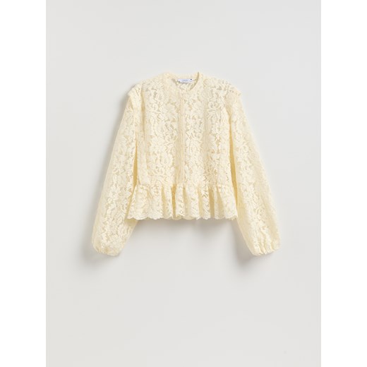 Reserved - Koszula ze strukturalnej tkaniny - złamana biel ze sklepu Reserved w kategorii Koszule damskie - zdjęcie 187331247