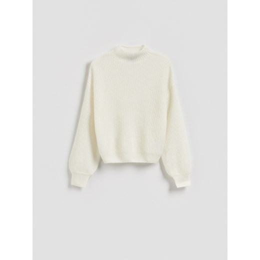 Reserved - Sweter z wełną - złamana biel ze sklepu Reserved w kategorii Swetry damskie - zdjęcie 187331659