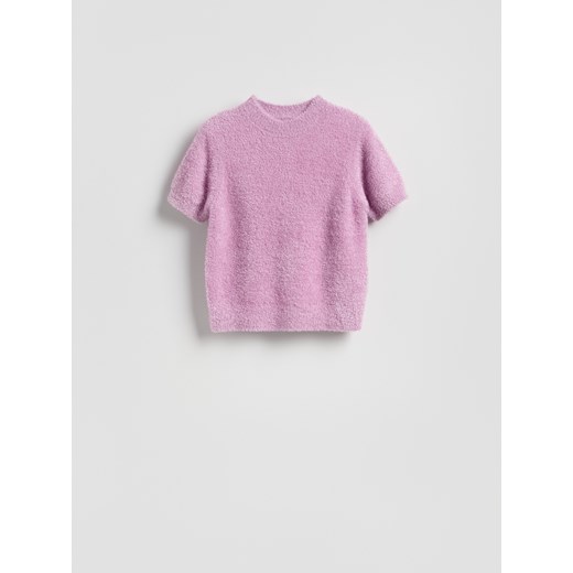 Reserved - Sweter z metaliczną nitką - różowy ze sklepu Reserved w kategorii Swetry damskie - zdjęcie 187331719