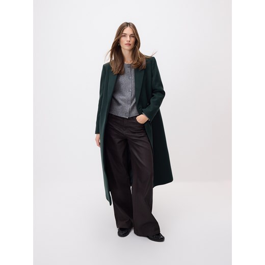 Reserved - Płaszcz z wełną Bellandi - morski Reserved XL Reserved