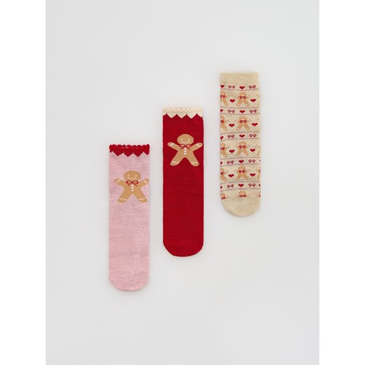 Reserved - Świąteczne skarpety 3-pak - wielobarwny ze sklepu Reserved w kategorii Skarpetki damskie - zdjęcie 187331957