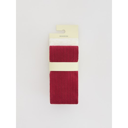 Reserved - Wzorzyste rajstopy 2 pack - intenstywna czerwień ze sklepu Reserved w kategorii Rajstopy dziecięce - zdjęcie 187331958