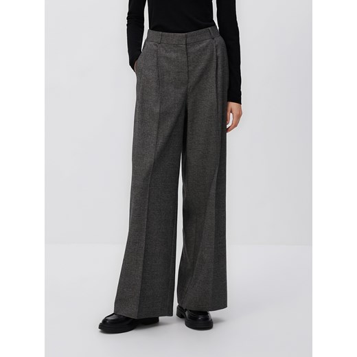 Reserved - Szerokie spodnie w kratę - wielobarwny ze sklepu Reserved w kategorii Spodnie damskie - zdjęcie 187331995