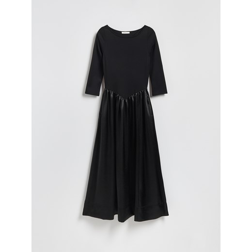 Reserved - Sukienka z ozdobnym dołem - czarny ze sklepu Reserved w kategorii Sukienki - zdjęcie 187332176
